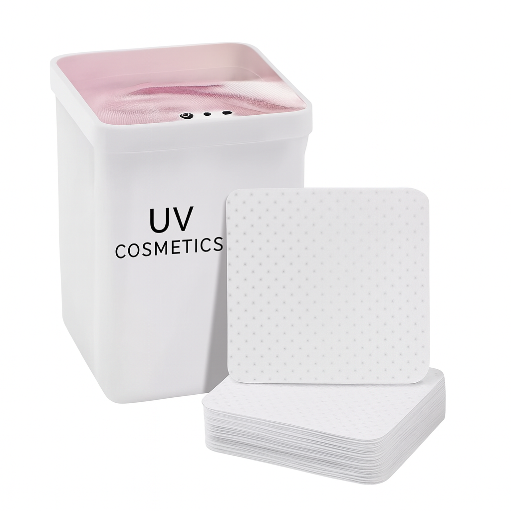 UV Cosmetics Storage Box with Perforated Pads – Purple