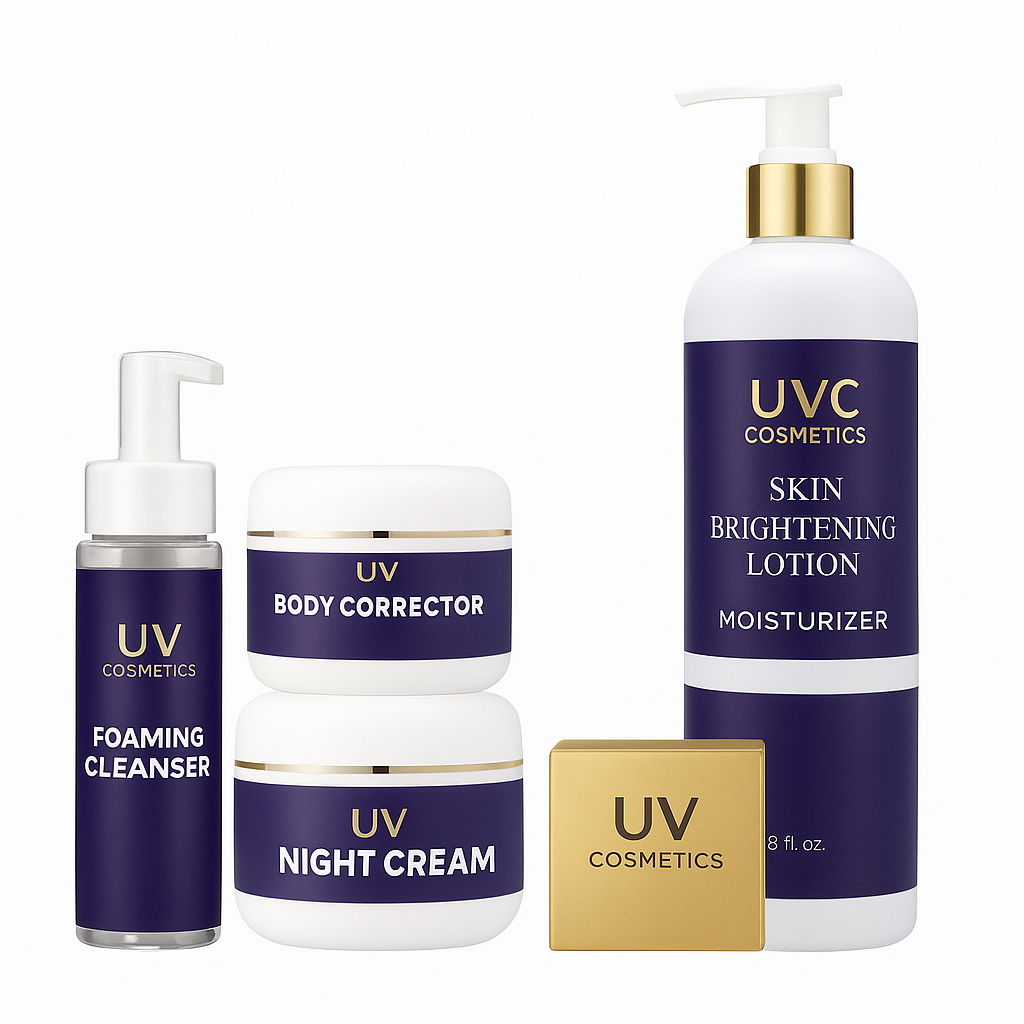 UV Cosmetics – Complete Skin Brightening Set with Golden Soap