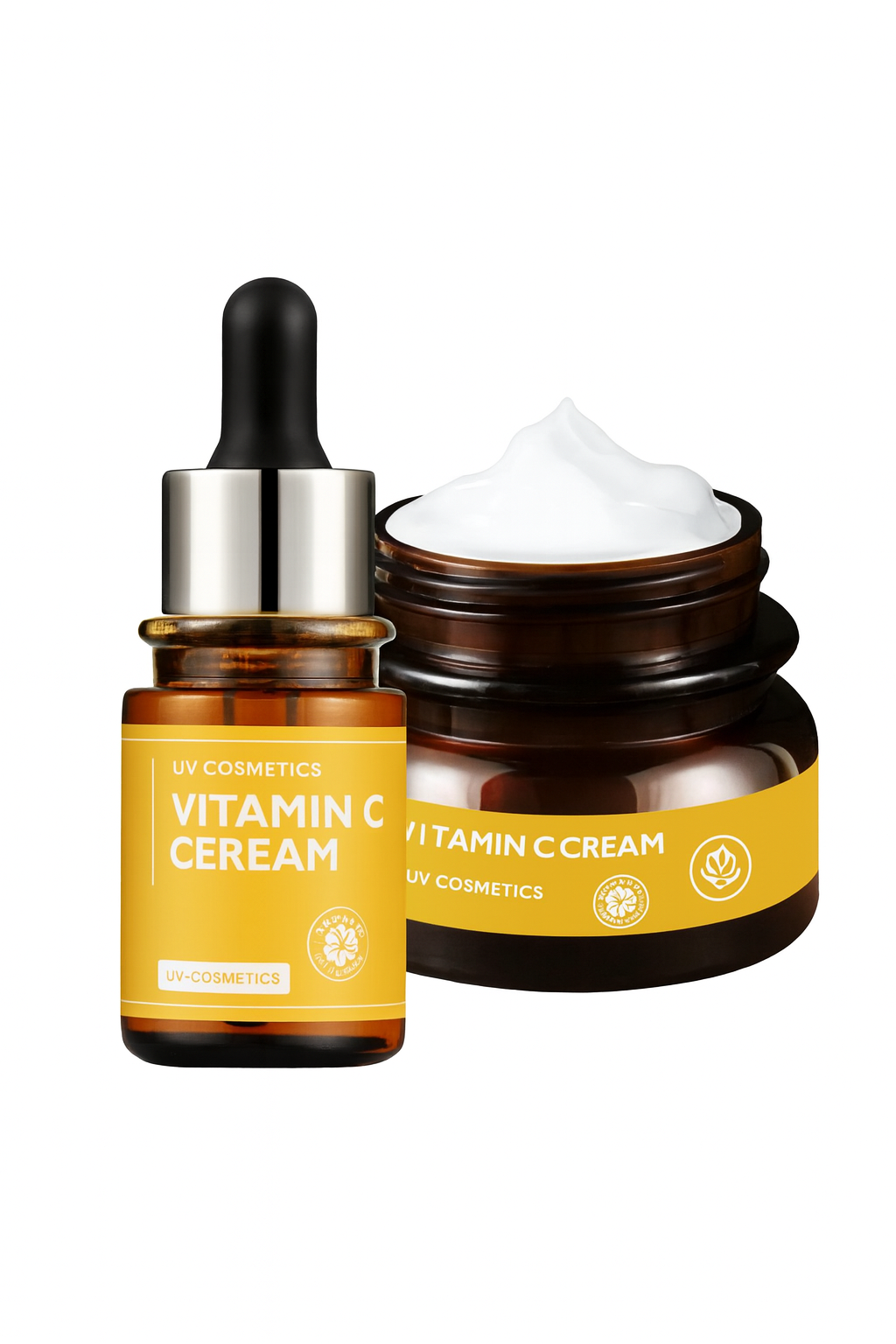 UV COSMETICS Vitamin C Serum & Cream – Brightening & Hydrating Duo