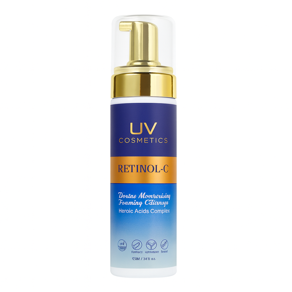 UV Cosmetics Retinol-C Double Moisturising Foaming Cleanser – Heroic Acids Complex