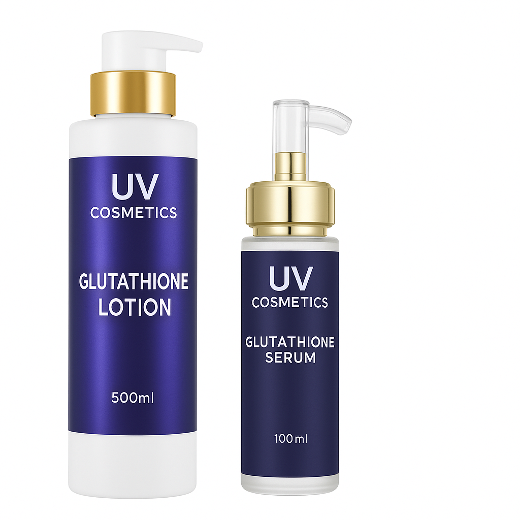 UV COSMETICS Glutathione Lotion & Serum Set – Brightening & Hydrating Duo