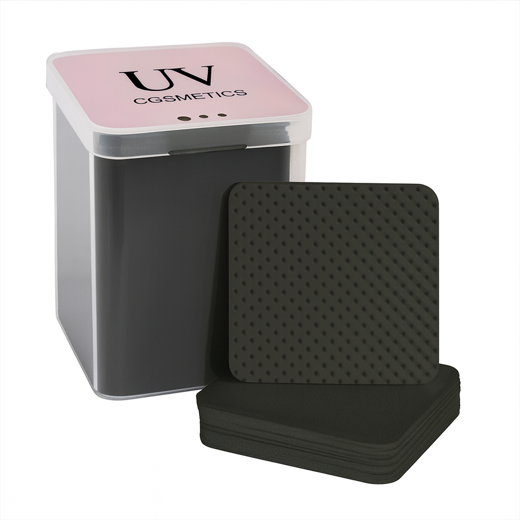 UV Cosmetics Storage Box with Perforated Pads – Purple
