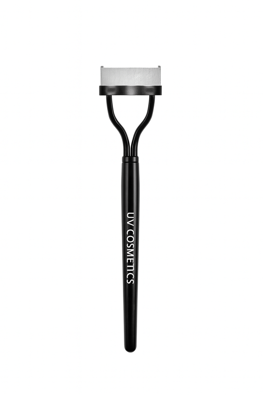 UV COSMETICS Eyelash Separator – Stainless Steel Metal Teeth Mascara Comb & Straight Lash Curler