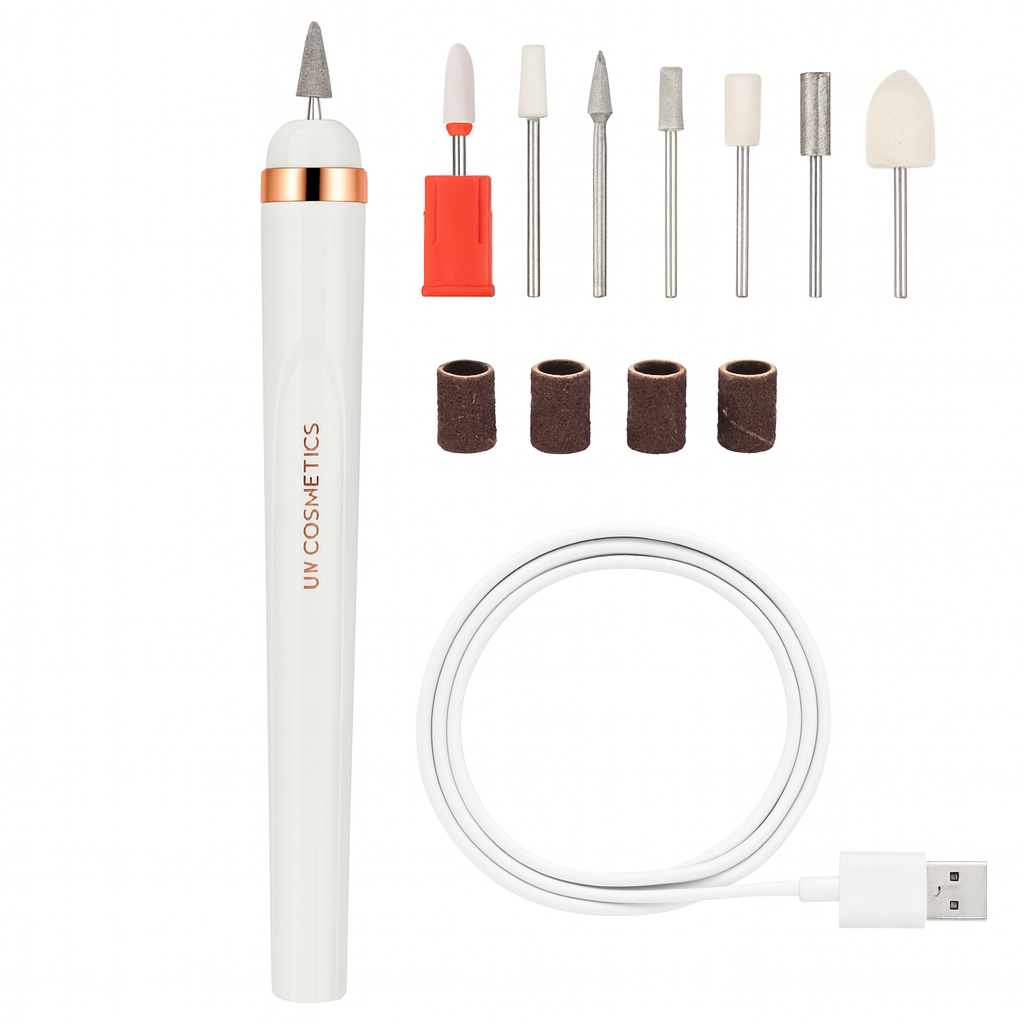 UV Cosmetics Electric Nail Drill Set – Portable Manicure & Pedicure Tool with Accessories