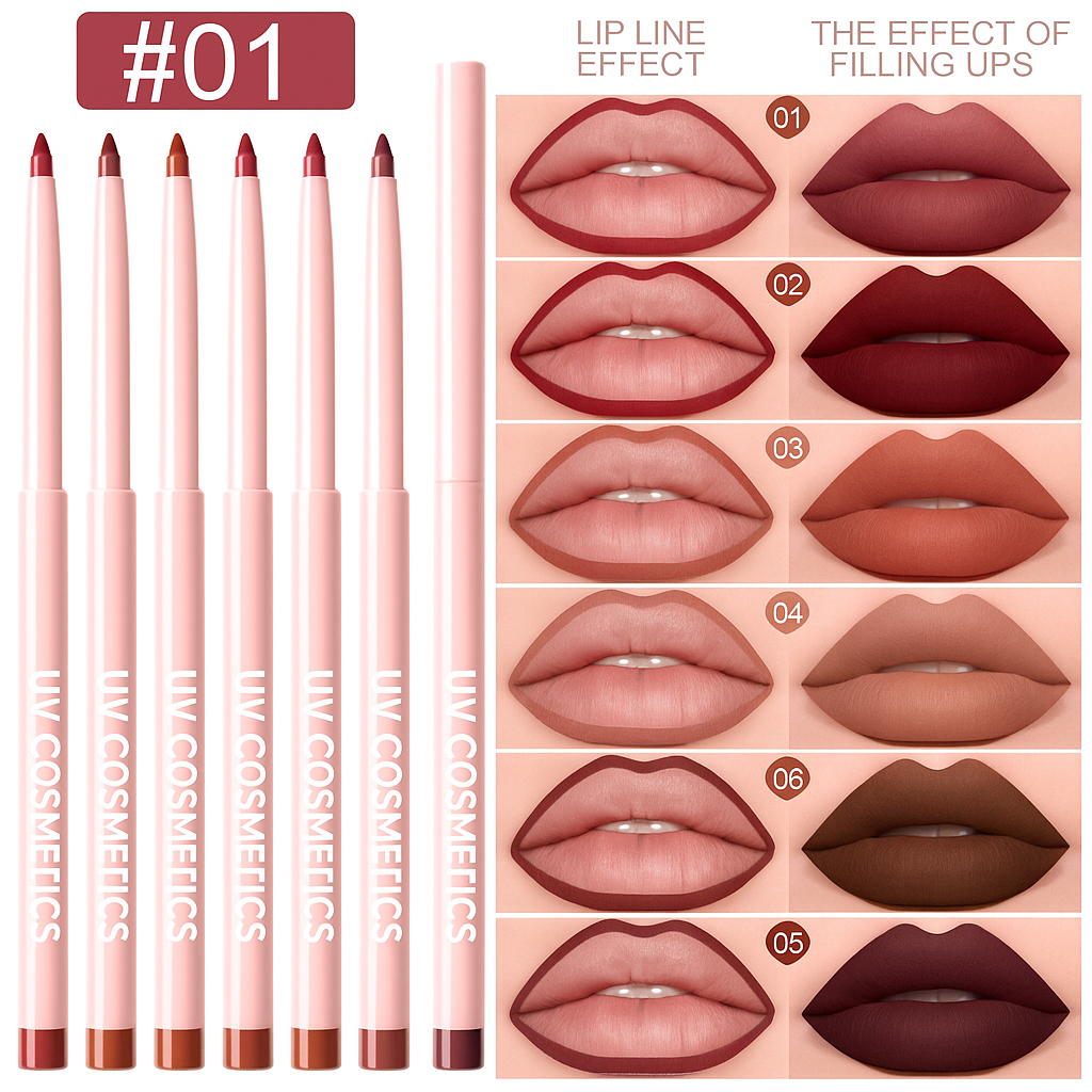 UV COSMETICS Lipliner Set – 3-in-1 Luxe Precisie Potloden